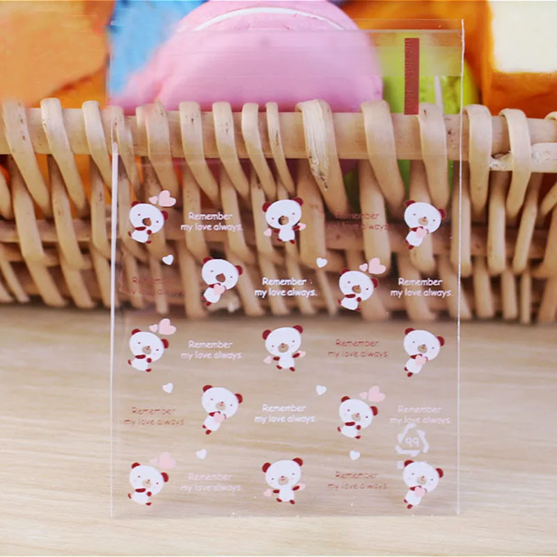 50/100 шт 7*7 см и милые носки с рисунками зверей из мультфильмов, Пластик Подарочный пакет для печенья на день рождения или свадьбу; яркие выпечки посылка из полиуретана с открытыми порами самоклеющиеся вечерние свадебные сувениры