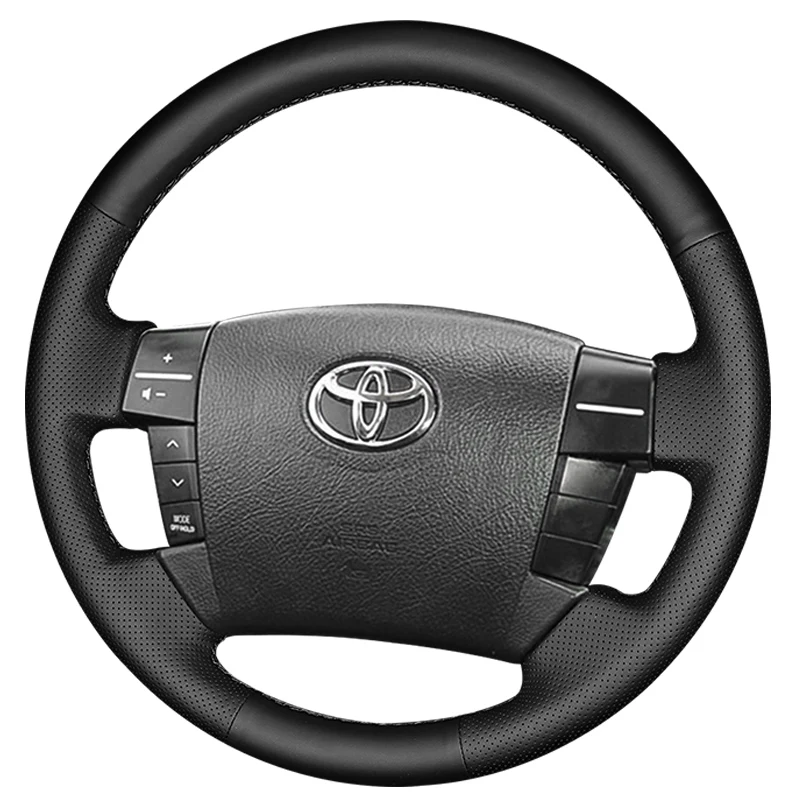 

DIY leather hand sewn car steering wheel cover for Toyota MarkX