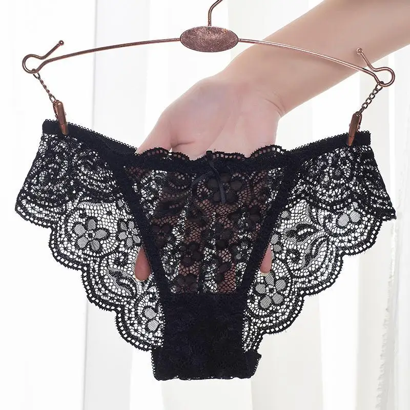

Panties for Woman Underwear Sexy Bow Lace Breathable Soft Lingerie Female Briefs Panty Sexy Floral Transparent Ladies Underpants