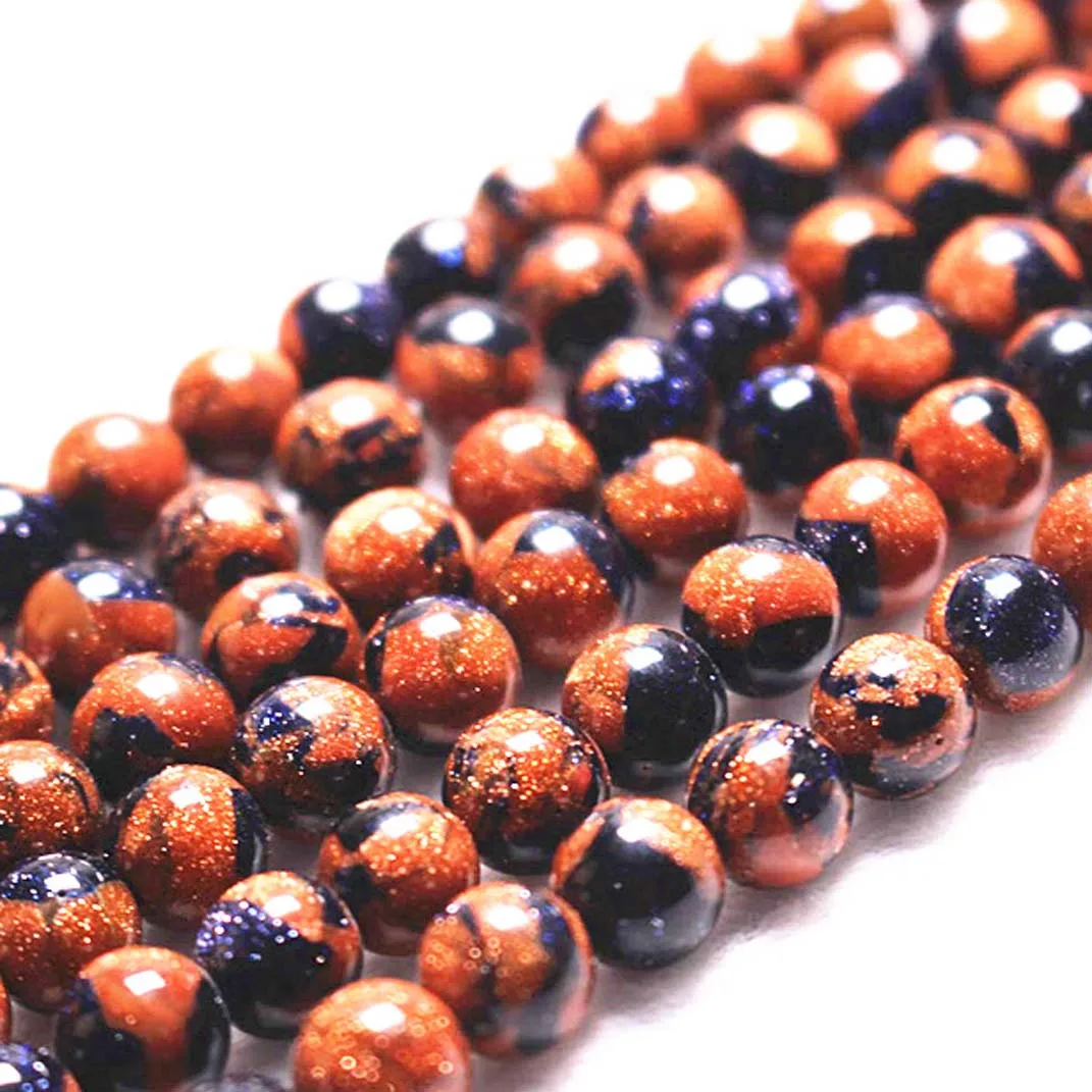 Оптовая продажа разноцветные золотистые бусины россыпью 6/8/10/12 мм гладкие и