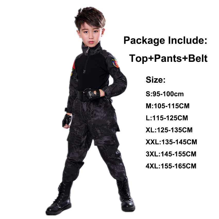 Камуфляжный карнавальный костюм на Хэллоуин для детей специального назначения