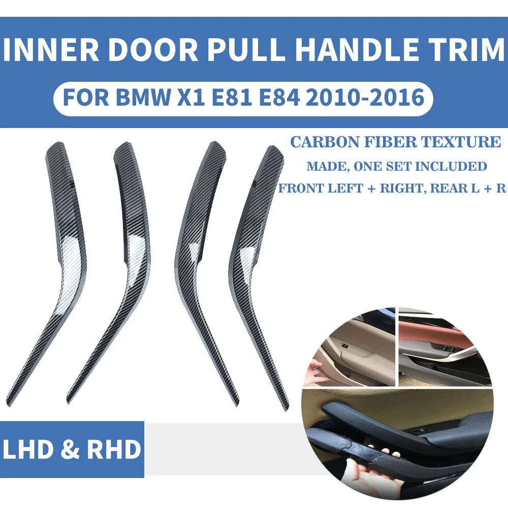 4 шт./компл. подлокотник из углеродного волокна для передней задней левой/правой