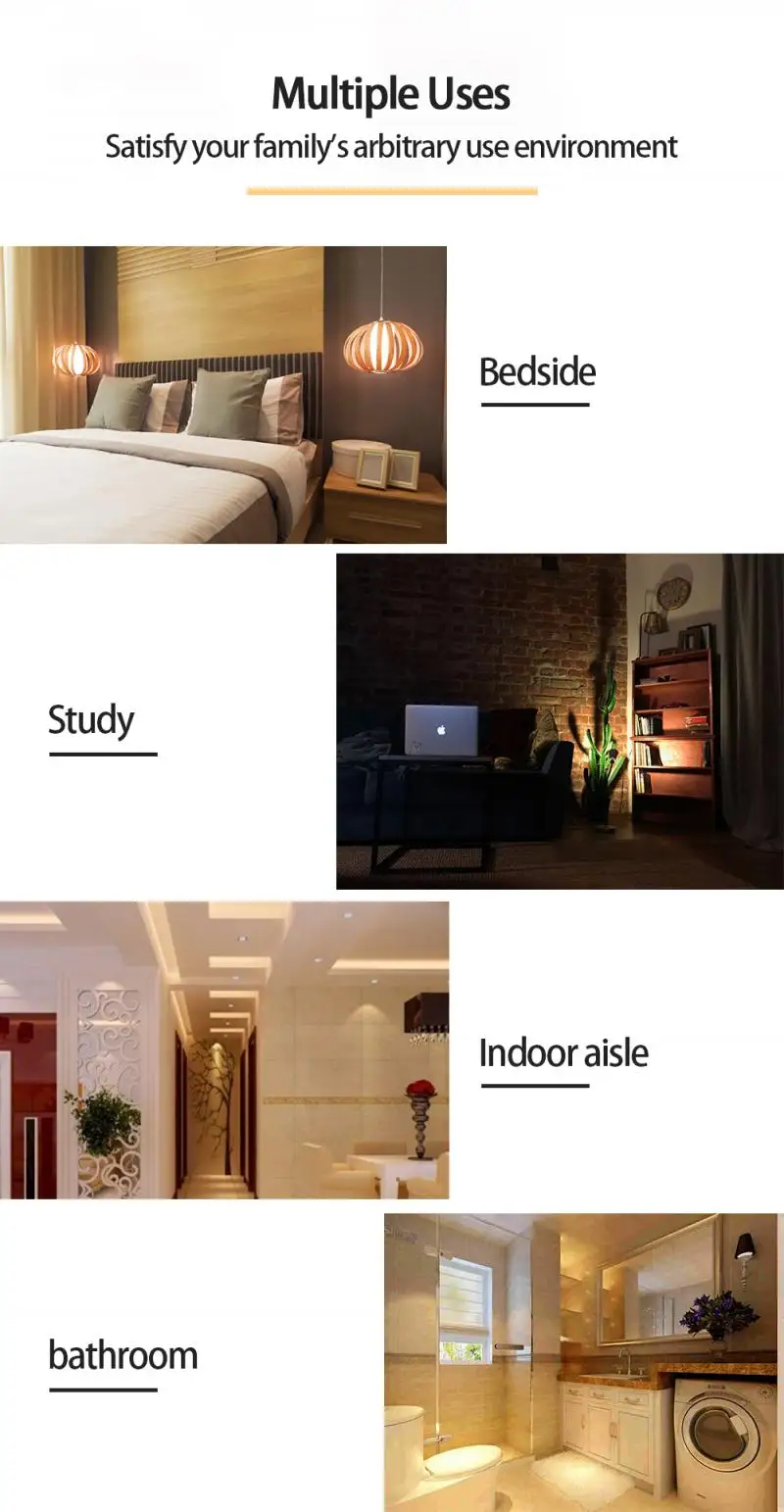 

Motion Sensor LED Night Light USB Lamp Stairs Energysaving Intelligent Body Induction Night Light for Bedroom Wall Wardrobe
