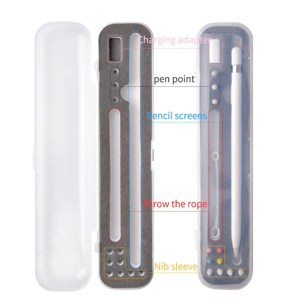 Active Stylus Pen Case for Apple iPad Pencil 1/2 Storage Digital Touch Screen Holder All-round Protective Box Shell | Компьютеры и