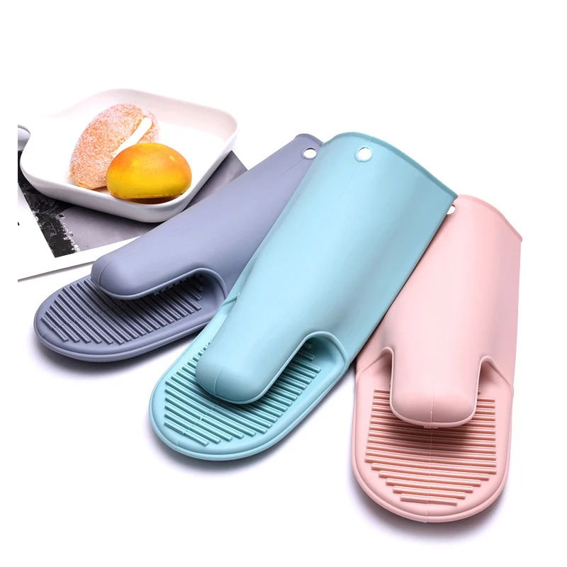 

Nordic Style Microwave Oven Gloves Modern and Simple Silicone Solid Color Thickened Non Slip Gadgets for Home Kitchen Gloves