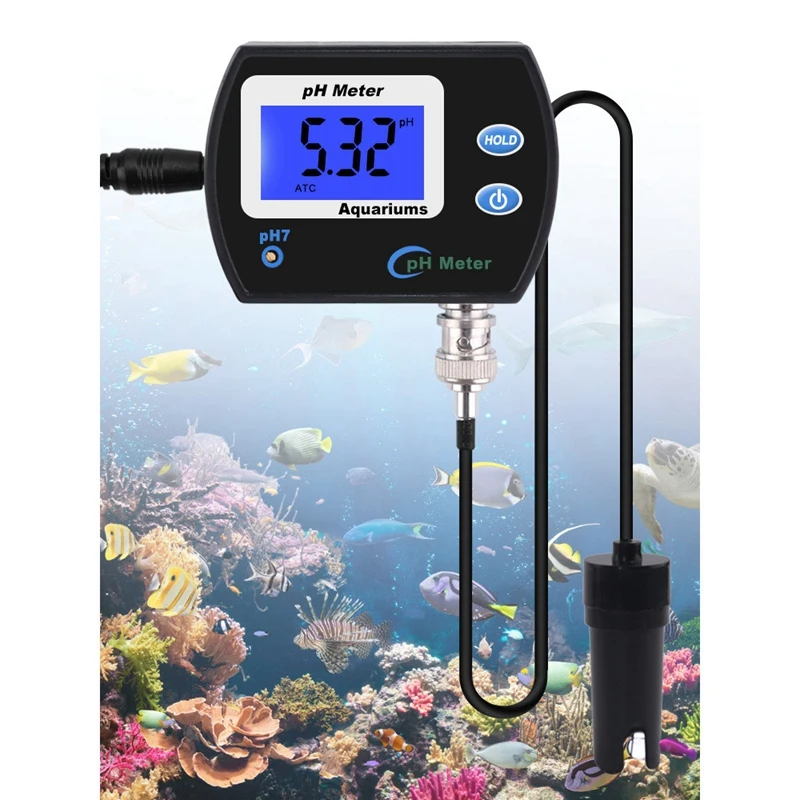 

Accurate PH Meter for Aquarium Multi-Parameter Water Quality Monitor Online PH Monitor Acidity Meter-EU Plug