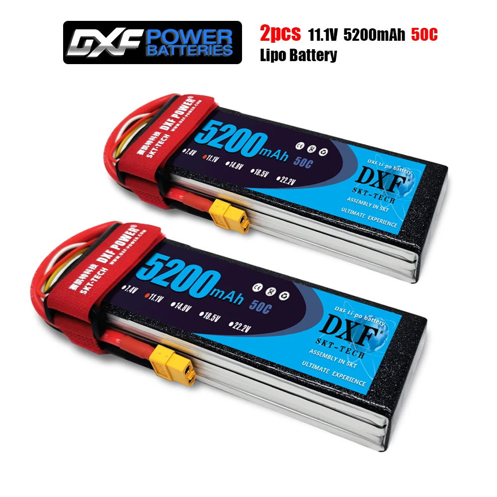 Литий-полимерный аккумулятор DXF 11 1 В 5200 мАч 50C 3S MAX100C T/XT60 литий-полимерный для