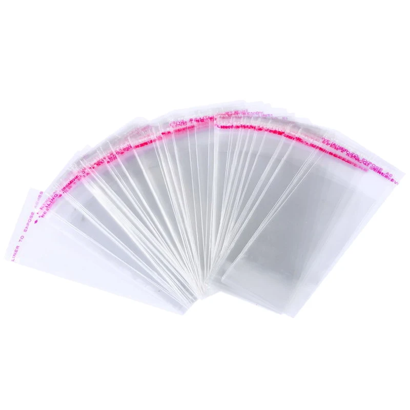 

200 Clear Self Adhesive Seal Plastic Bags 10X4cm
