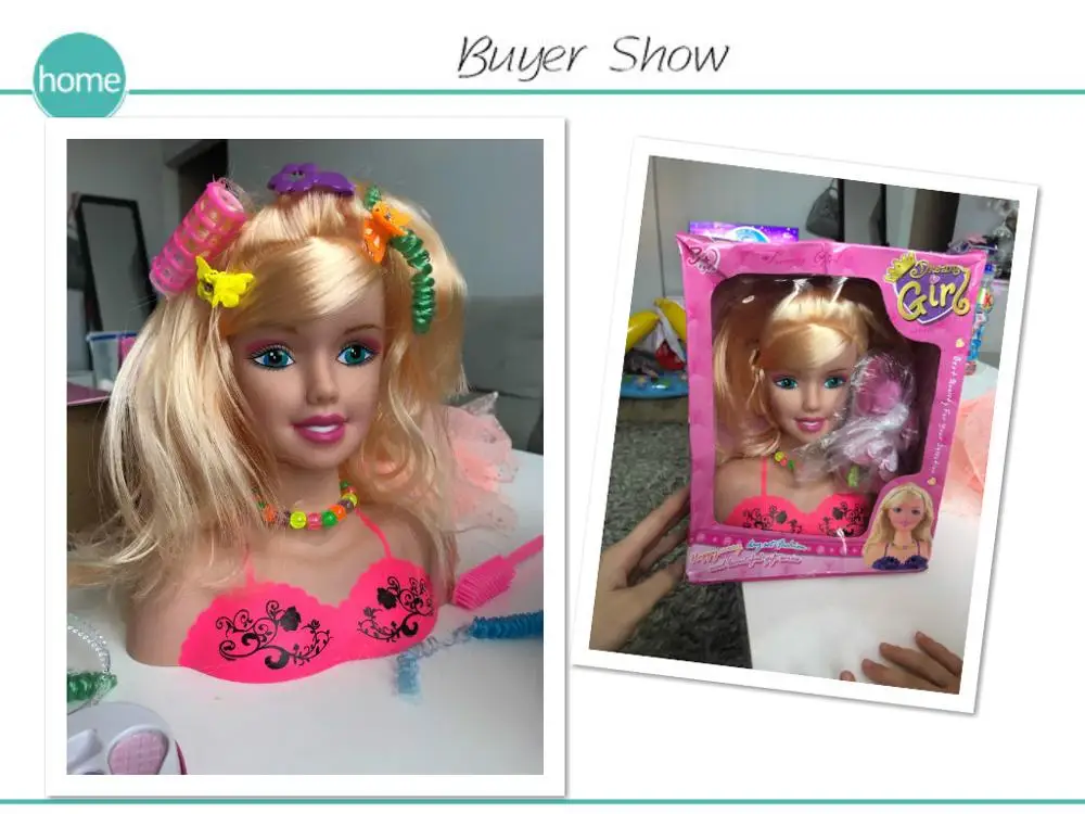 

Stylish Half Body Makeup Hairstyle Doll Mannequin Head Pretend Play Toys Fashion Dolls For Makeup Practice Girls dolls for girls