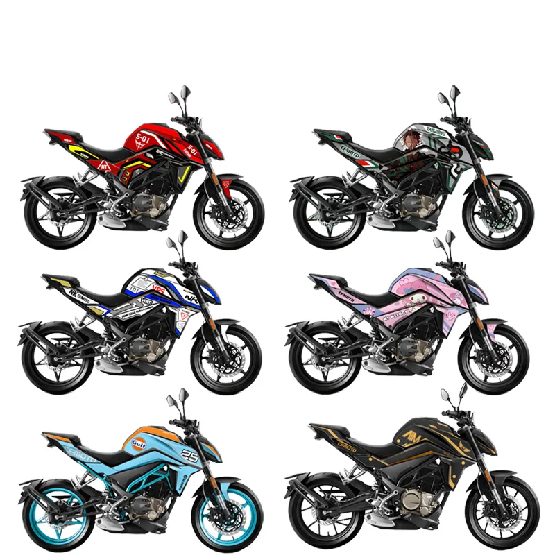 

Модифицированная мотоциклетная наклейка, ступица колеса, водонепроницаемая версия, цветочный рисунок для автомобилей Cfmoto Cf250-a