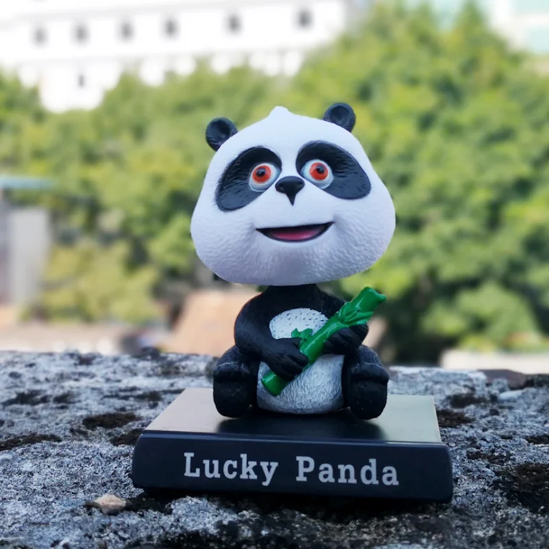 Lucky pig panda shake head car decoration Lovely Christmas gift accessories desktop mobile phone holder dashboard accessorie | Автомобили