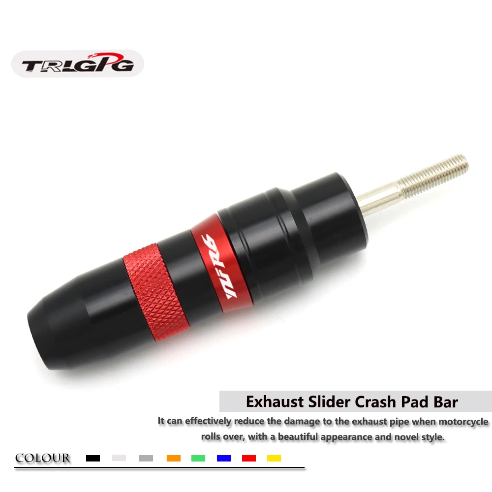 

Motorcycle CNC Frame Exhaust Sliders Crash Protector Pads with logo FOR YAMAHA R6 YZF-R6