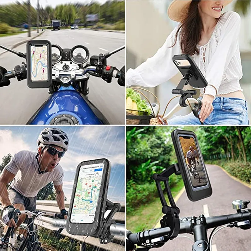 outdoor sport motorcycle cycling phone holder bag case for iphone 11 12 pro max 7 8 waterproof bicycle handlebar stand cover free global shipping