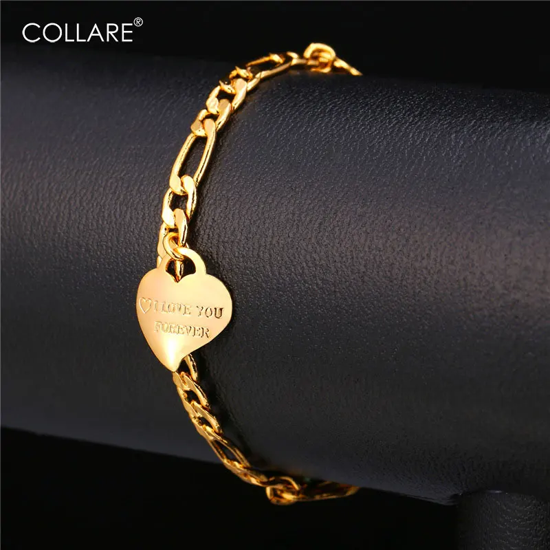 Collare романтичный милый браслет с сердцем для женщин подарок золотой цвет Женские