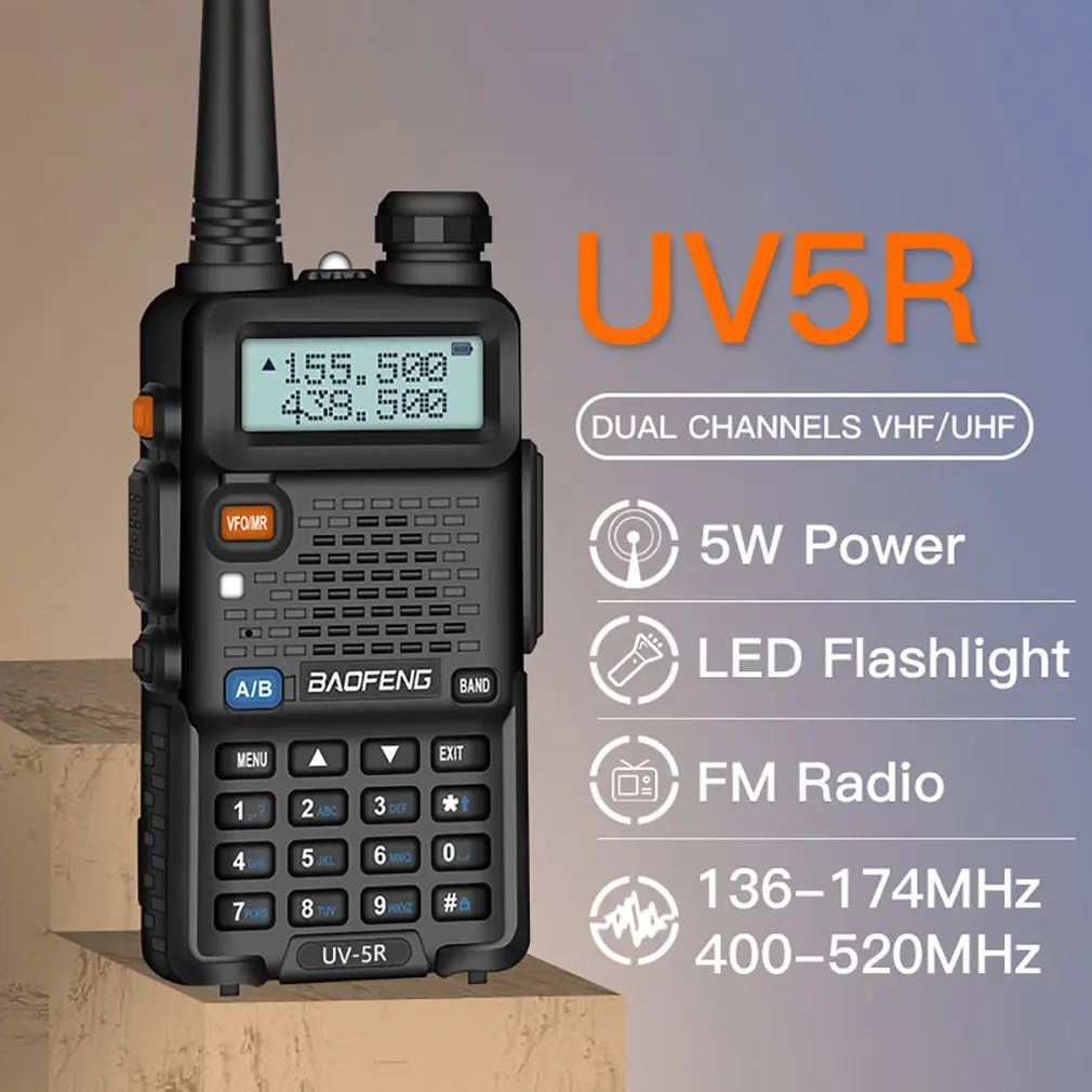 

Universal Portable Walkie-Talkie 0 Line Self-Driving Tour Uv-5R With Earphone High Effiency Walkie-Talkie