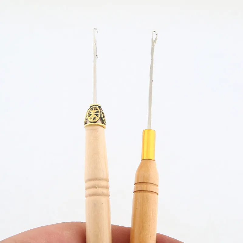 3 шт./компл. крючком Крючки Иглы с деревянной ручкой вязание шить Парик