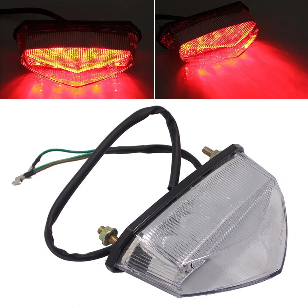 

12V Motorcycle Bike Atv 10 LED Tail Brake Stop License Plate Light Bright Universal Motorcycle Tail Lights Lamp
