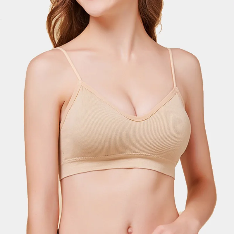 Бюстгальтер женский бесшовный без косточек с глубоким U образным вырезом и
