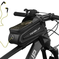 7 in bike bag frame front top tube cycling bag waterproof phone case touchscreen bag basket for bicycle bike accessories