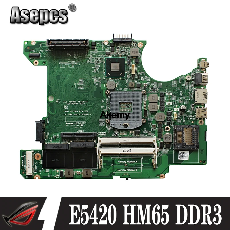 006X7M для For DELL latitude E5420 Материнская плата ноутбука HM65 DDR3 PGA988B 10ELT16G001 A|Материнские