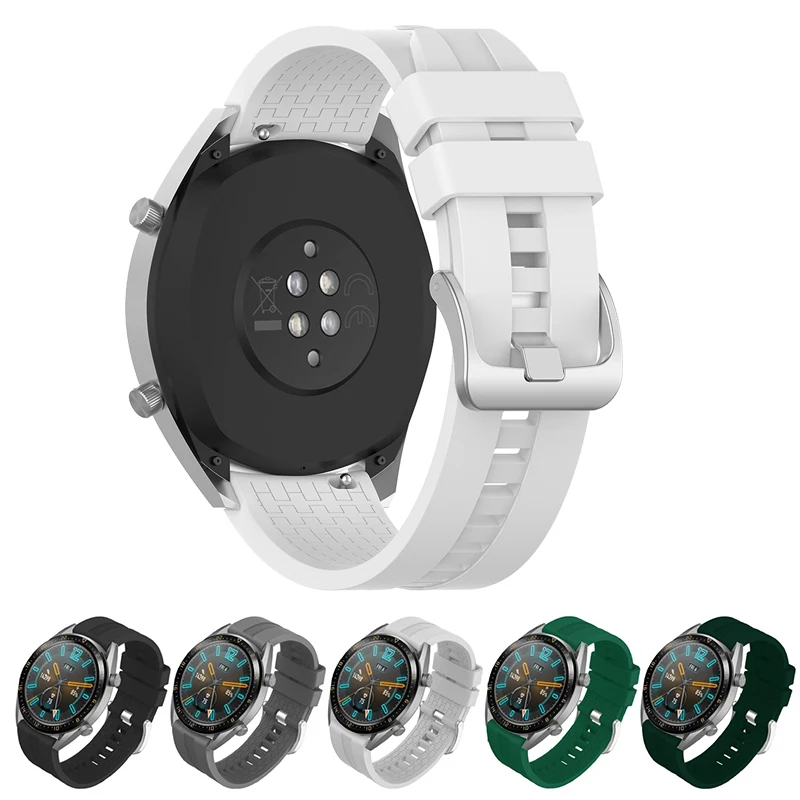 Ремешок силиконовый для Moto 360 2 42 мм 46 сменный Браслет часов Ticwatch E / Pro E2 S2 20 22 |