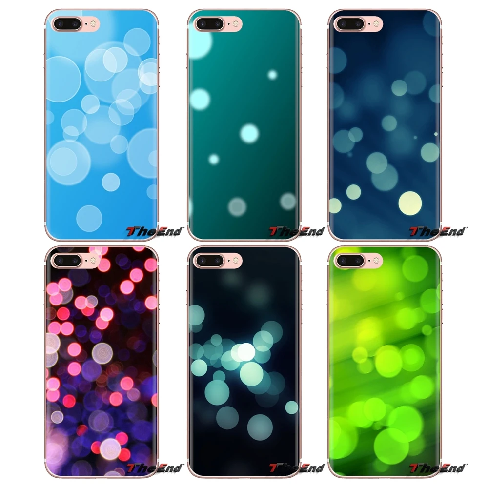 Прозрачный мягкий чехол с абстрактным световая точка для iPhone XS Max XR X 4 4S 5 5S 5C SE 6 6S 7 8