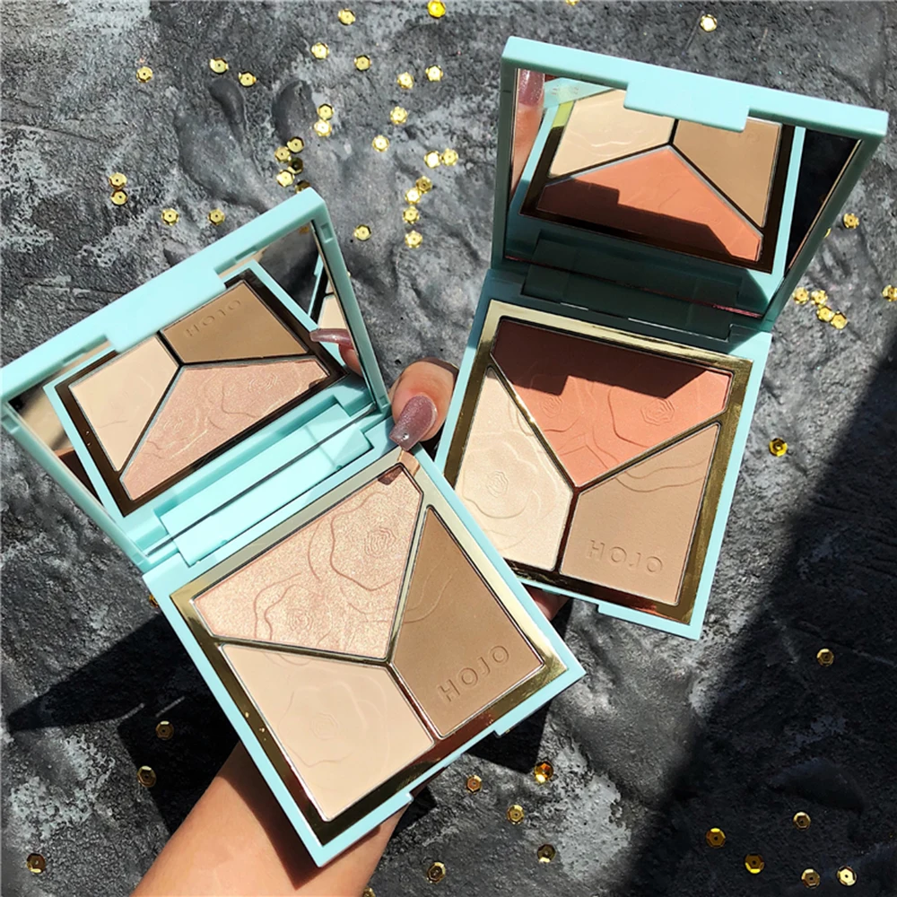 Hojo New High-Gloss Stereo Repair Plate Fine Powder Makeup Natural Waterproof Sweat-Proof Does Not Take off | Красота и здоровье