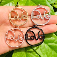 5pcs love word charms for women jewelry making rhinestone micro pave letters for bracelet necklace pendants keychain earring diy