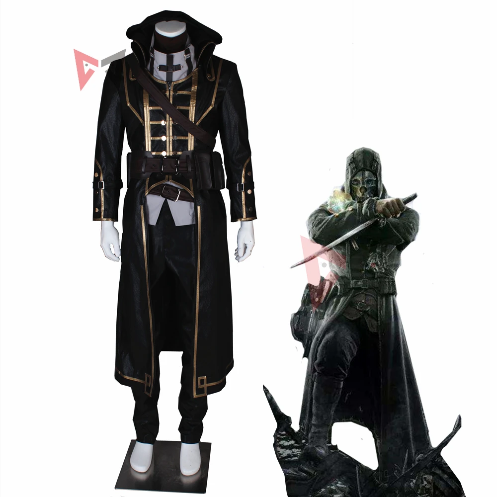 MMGG Новинка Dishonored Косплей Корво костюм кожаное пальто брюки Хэллоуин игровой набор аниме индивидуальный размер для мужчин