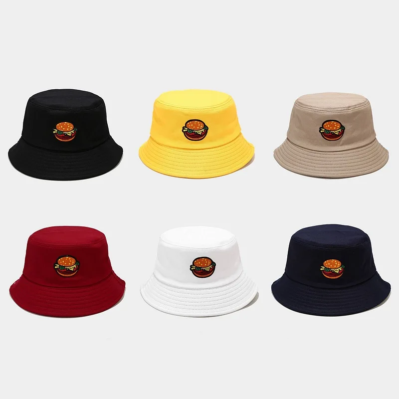 Панама с гамбургерами для мужчин и женщин мультяшная Кепка фаст-фуда уличный