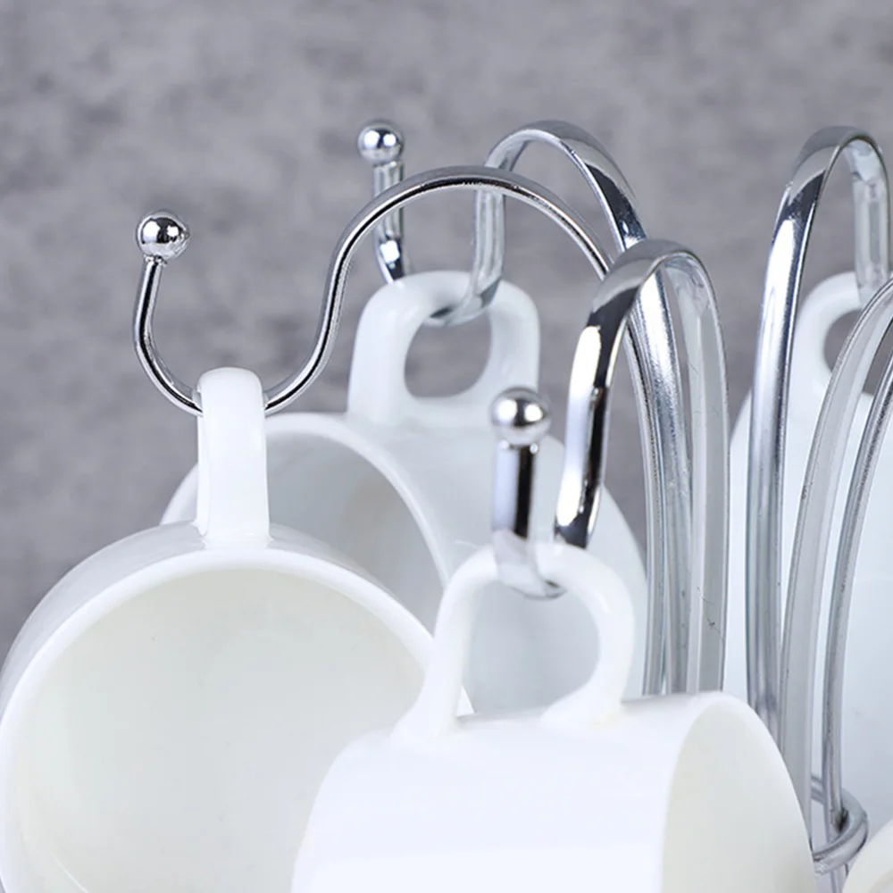 

1pc Creative Cup Drying Rack Mug Holder Cup Storage Rack for Home (Silver)