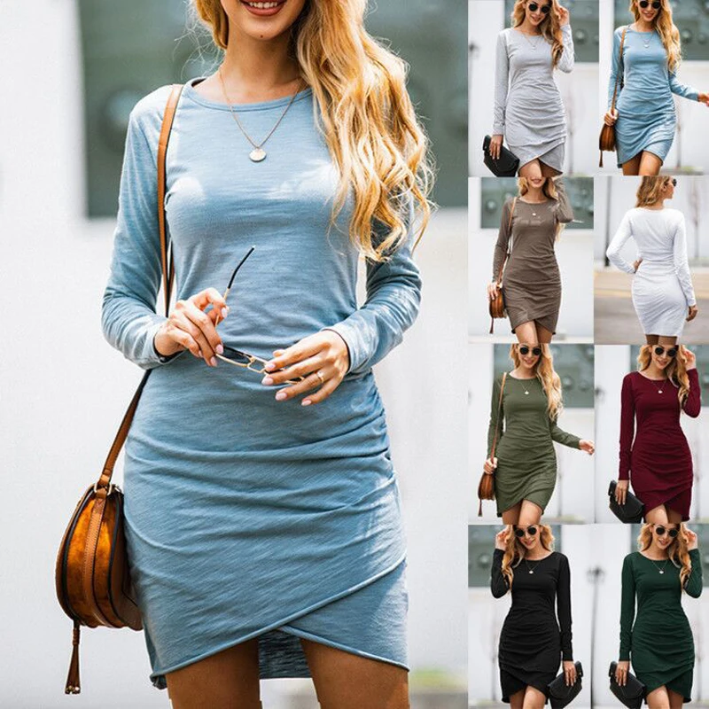 Платье Lossky женское Осеннее/зимнее повседневное с длинным рукавом плиссированное