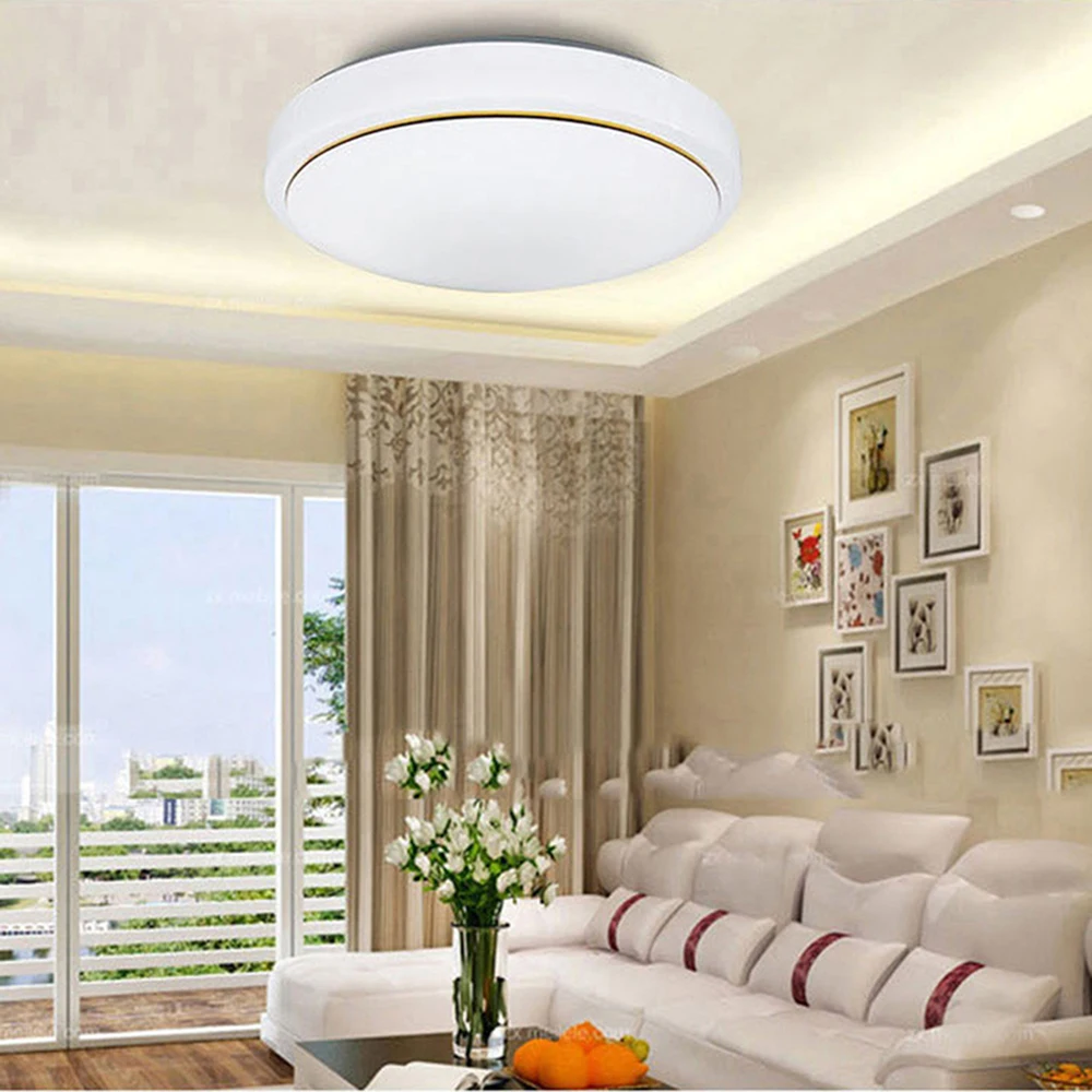 

VIPMOON Modern White 12W Flush Mount LED Ceiling Light AC 175-265V Surface Mounted LED Lamp For Home Meeting Room Hallway