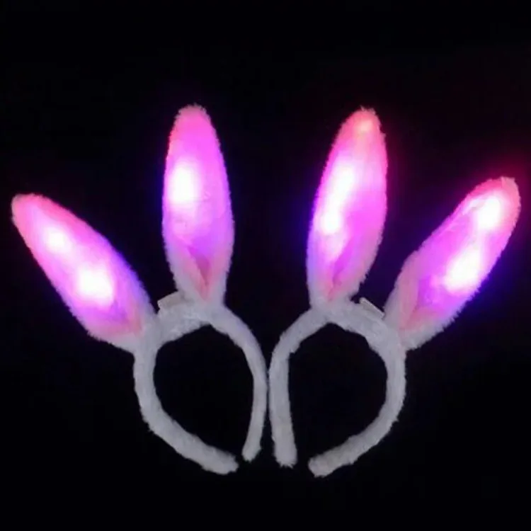 Светящаяся игрушка кролик обруч для волос плюшевые мигающие волосы Горячая