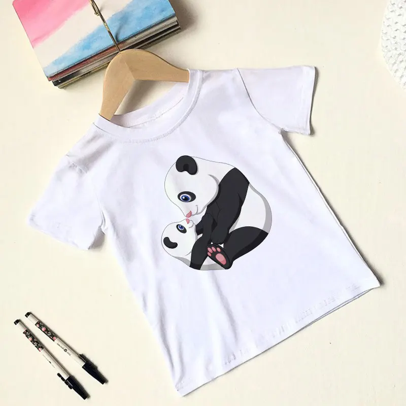 

Round neck boys t shirt panda mom love baby printing toddler girl tops lovely tshirt kids fashion casual summer birthday shirt