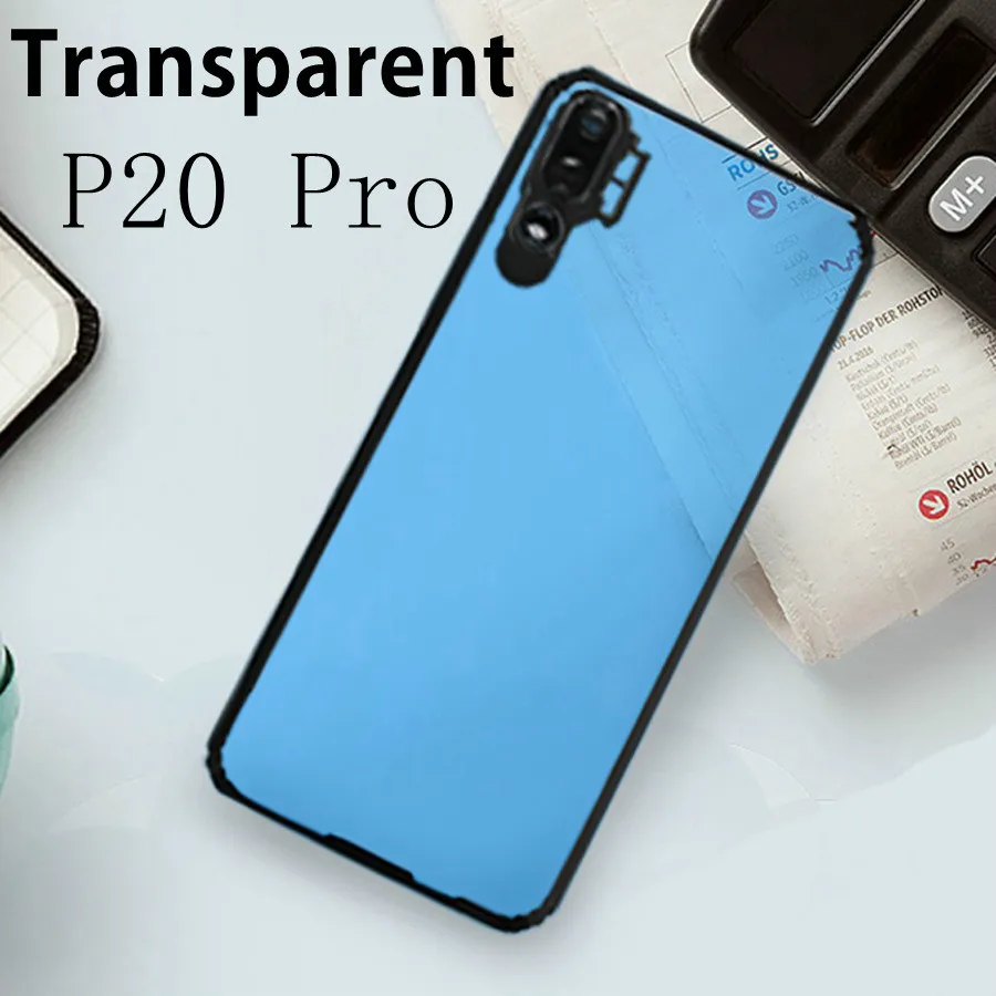 Для huawei P20 Pro крышка батареи Задняя стеклянная Задняя Дверь Корпус чехол панель+ объектив камеры для huawei P20 Lite крышка батареи Nova 3e - Цвет: P20 Pro Transparent