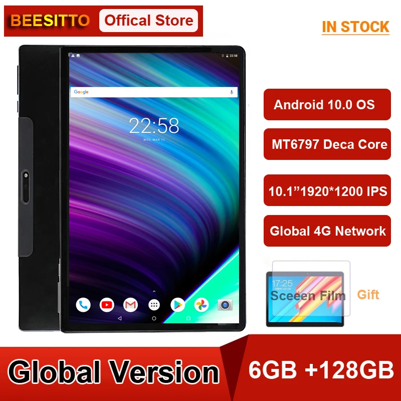 

Планшет с 10,1-дюймовым дисплеем, десятиядерным процессором, ОЗУ 2022 ГБ, ПЗУ 10,1 ГБ, 3g 4g LTE