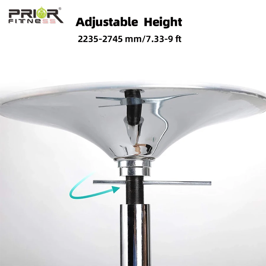 Высококачественный комплект для танцев на шесте серебряный с регулируемой