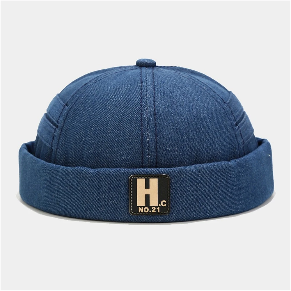 Модная Регулируемая однотонная шапка GOUTER Матросская с вышивкой теплая манжетами