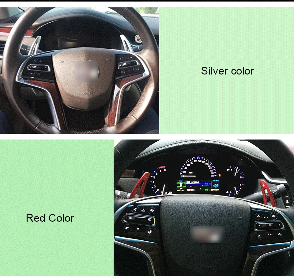 

2pcs High Quality Aluminum Car Steering Wheel Shift Paddle Shifter Extension For Cadillac XTS 2013 2018