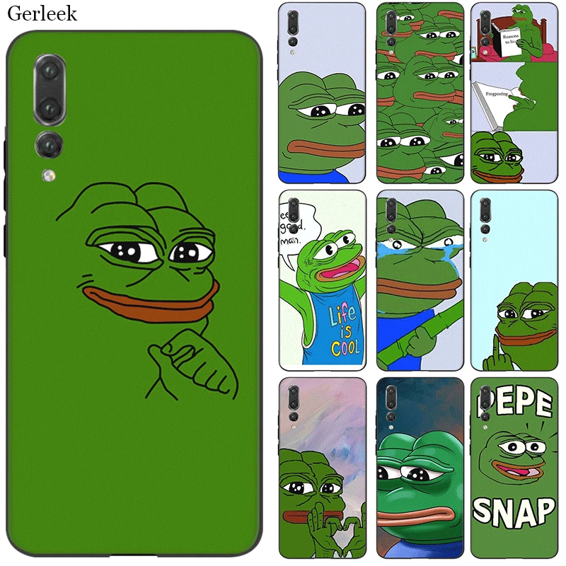 Силиконовый чехол для телефона huawei P30 P20 P10 P8 P9 Lite Pro P Smart Cover мем лягушка Сумка в