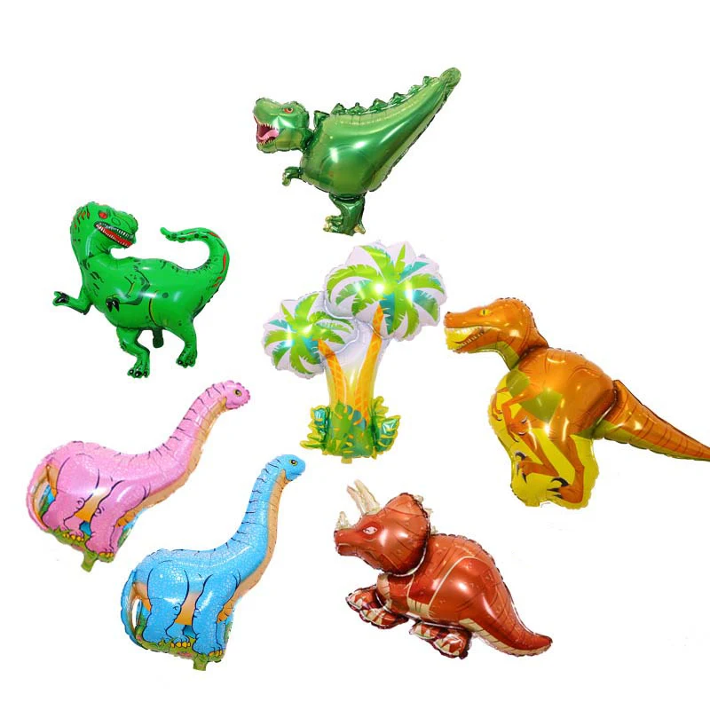 Зеленые фольгированные воздушные шары в форме динозавра 1 шт. украшения для дня