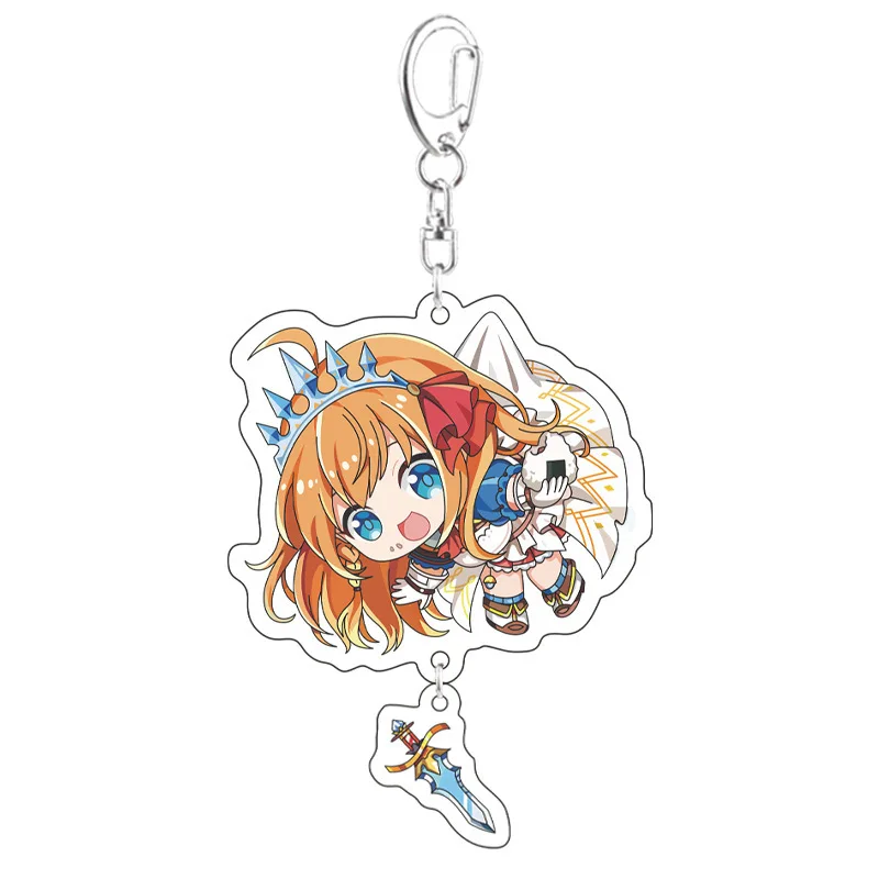 

Anime Game Re Dive Keychain Cartoon Natsume Kokoro Eustiana von Astraea Figure Keyring Kawaii Students Bag Keyring Jewelry