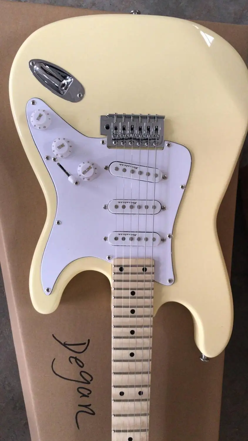 Оптовая продажа Гитары новый электрогитара STRAT 24 Лады с зубчатыми грифа старый