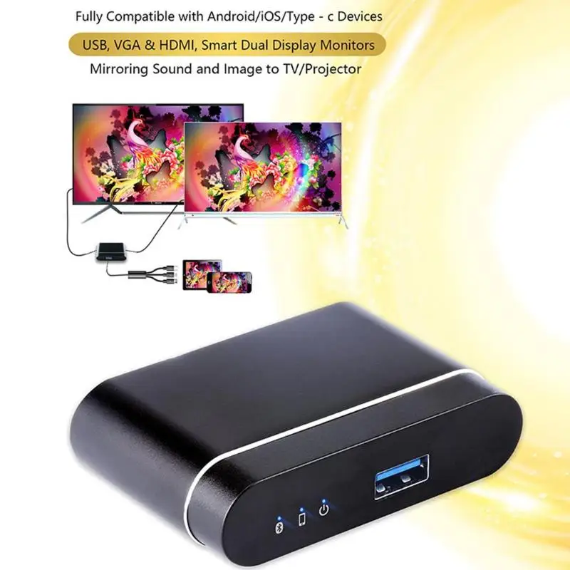 L9 Проводная DLNA для Miracast Airplay экран зеркальный ключ TV Stick AV RCA VGA выход телефона ТВ