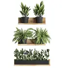 Домашние настенные наклейки, зеленые растения, настенные наклейки, 2 шт., тропические натуральные растения, Настенный декор, зеленые листья, обои, Настенная роспись с листьями дерева