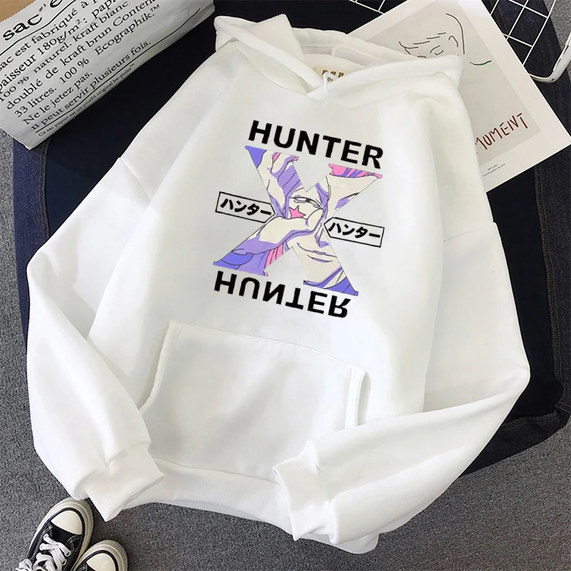 Кавайные толстовки Hunter X Свитшот Killua Zoldyck Аниме Манга черные Bluzy топы одежда |