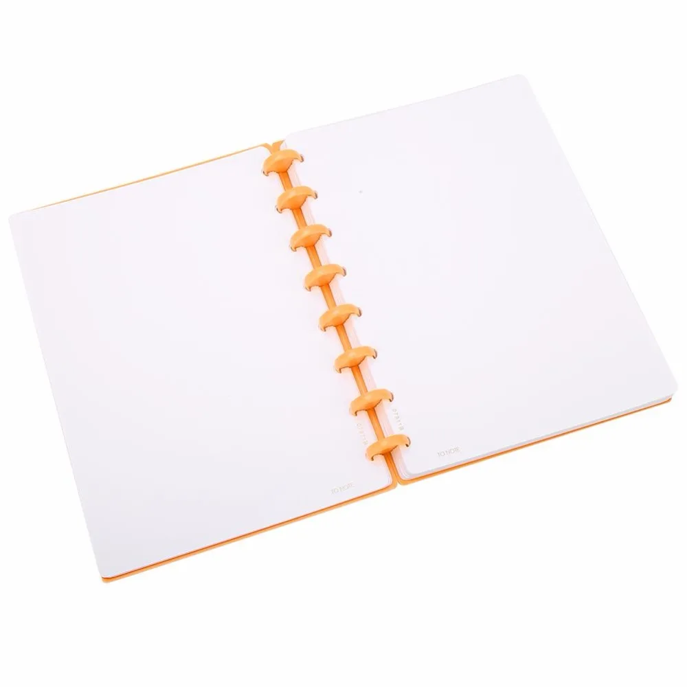 Portable A5 Mushroom Hole Binder Refillable Writing Paper Notebook Office School Supplies 360 degree folded notebook