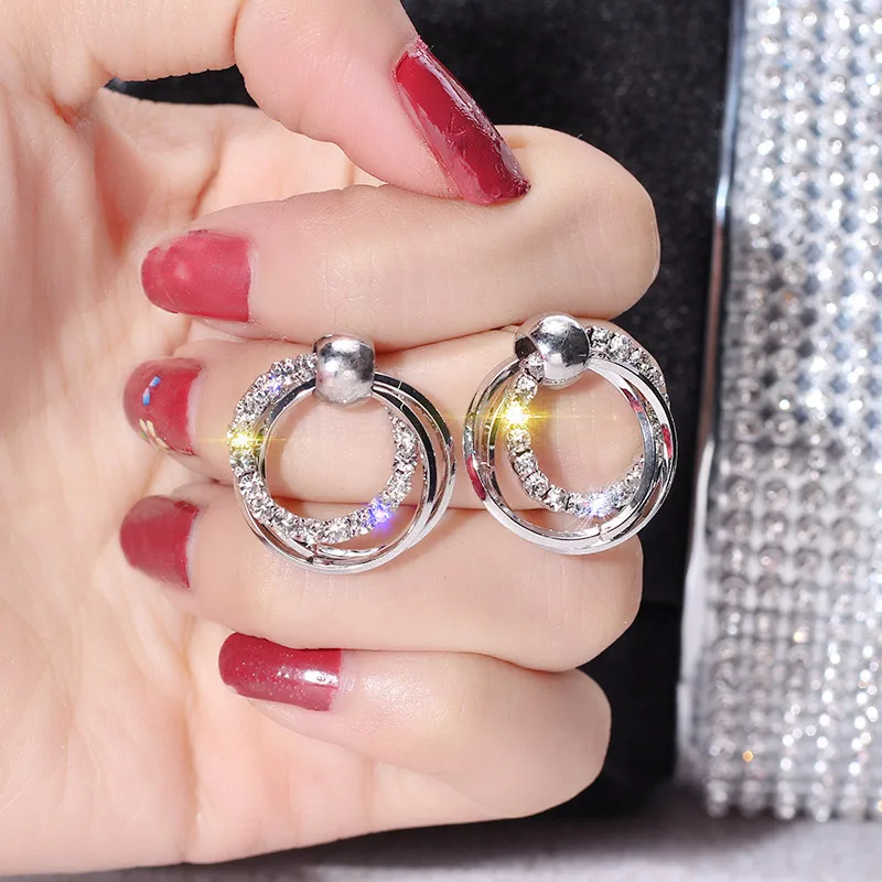 05 silver Новые металлические геометрические круглые серьги-гвоздики для женщин и девушек модные современные ювелирные изделия круглые серьги женские Brincos аксессуары - Окраска металла: 05 silver