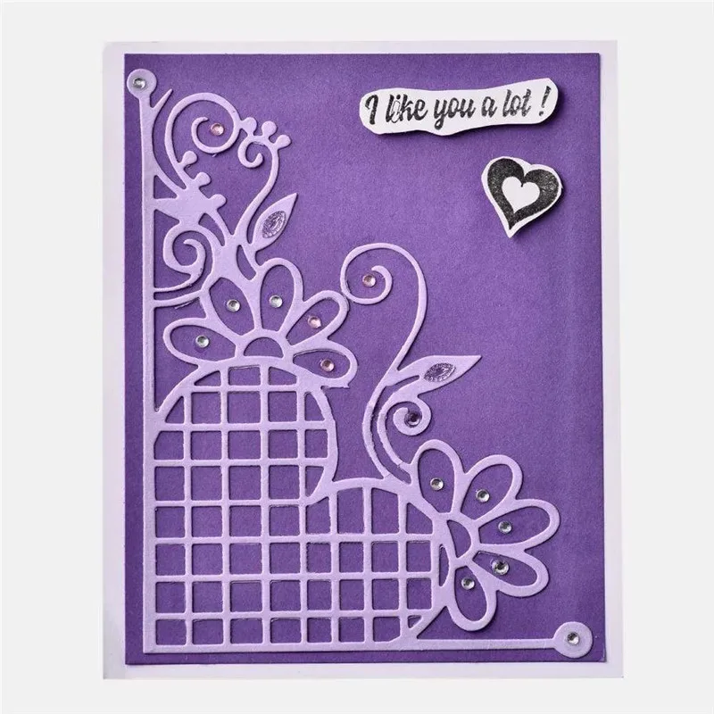 Eastshape Угловые штампы полый каркас Сердце металлические рамка для скрапбукинга